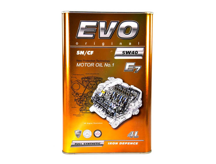 

Моторное масло EVO E7 5W-40 синтетическое evoe75w404l