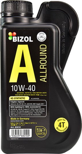 Моторное масло Bizol Allround 10W-40 1 л на Citroen C1