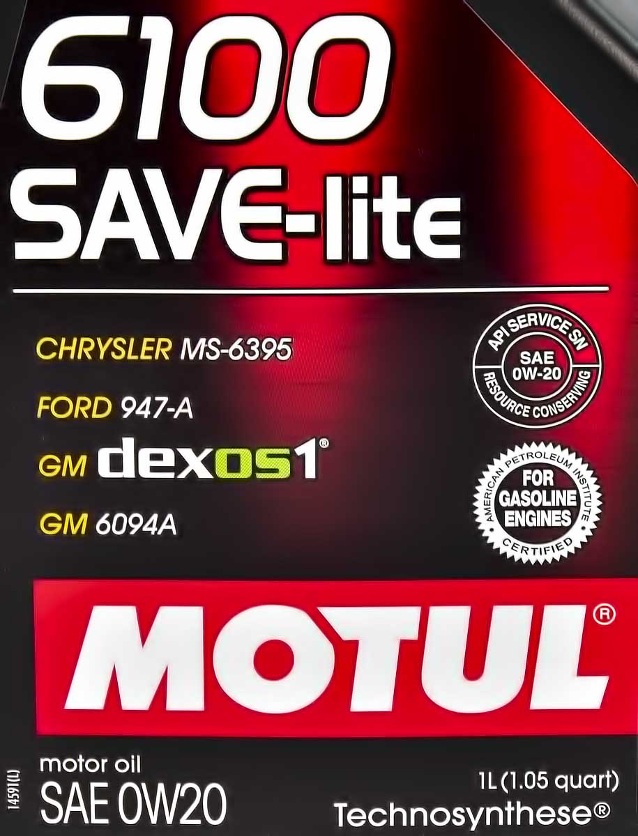 Моторное масло Motul 6100 Save-Lite 0W-20 1 л на Ford B-Max