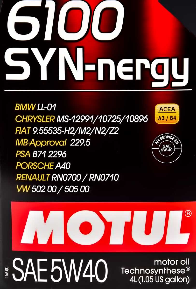 Моторна олива Motul 6100 SYN-nergy 5W-40 4 л на Volvo XC90