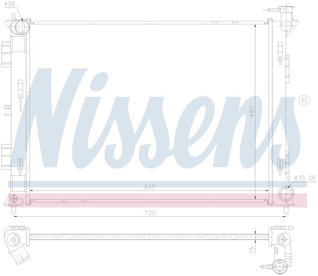 

Nissens 675054 Радиатор охлаждения двигателя