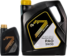 Моторна олива S-Oil Seven PAO 5W-30 синтетична
