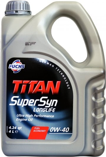 Моторное масло Fuchs Titan Supersyn Long Life 0W-40 4 л на Peugeot Boxer