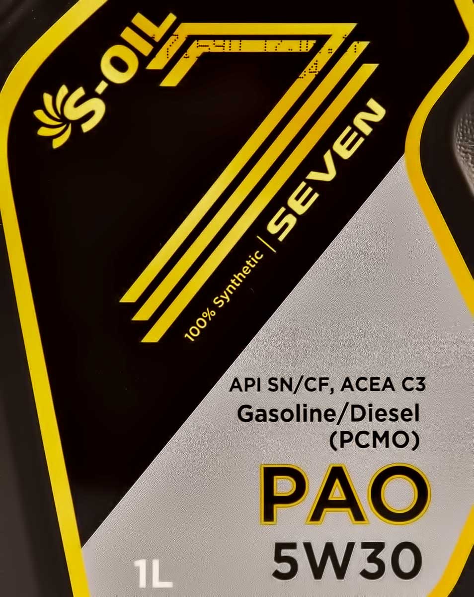 Моторное масло S-Oil Seven PAO 5W-30 1 л на Kia Soul