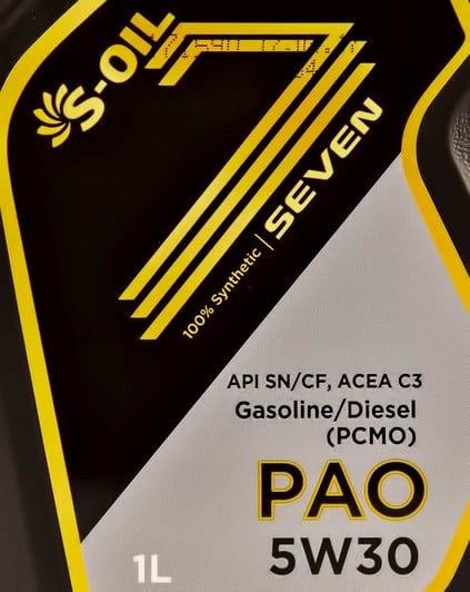 Моторное масло S-Oil Seven PAO 5W-30 1 л на Hyundai i40