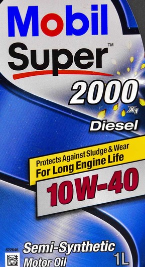 Моторна олива Mobil Super 2000 X1 Diesel 10W-40 на Peugeot J5