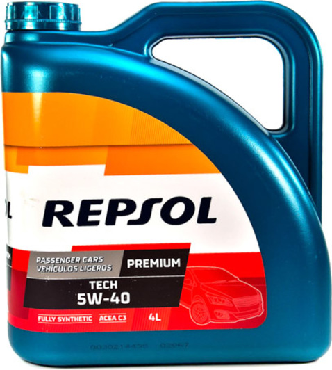 Моторное масло Repsol Premium Tech 5W-40 для Opel Calibra 4 л на Opel Calibra
