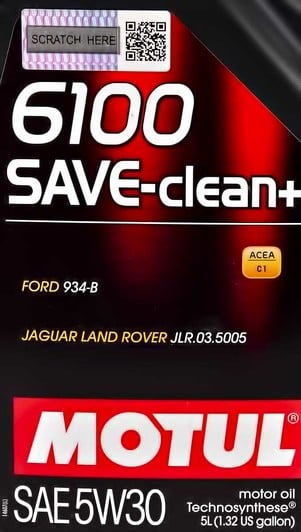 Моторна олива Motul 6100 Save-Clean+ 5W-30 5 л на Fiat Multipla