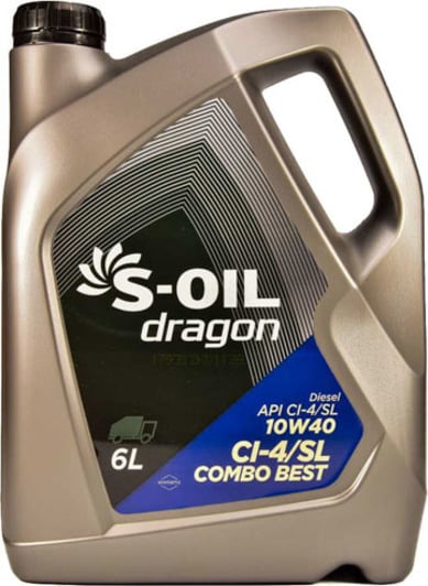 Моторное масло S-Oil Dragon Combo Best 10W-40 6 л на Fiat Tipo