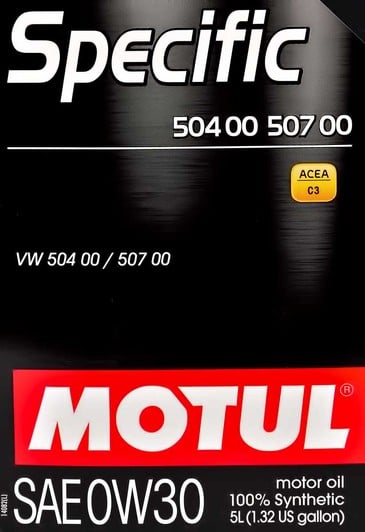 Моторное масло Motul Specific 504 00 507 00 0W-30 5 л на Suzuki Celerio