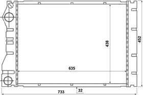 Радіатор охолодження двигуна NRF 53975