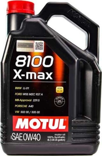 Моторное масло Motul 8100 X-Max 0W-40 4 л на Chevrolet Lumina