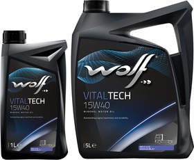 Моторна олива Wolf Vitaltech 15W-40 мінеральна