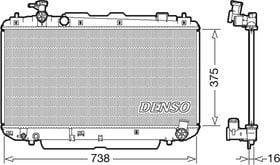 DRM50083 Denso Радиатор охлаждения двигателя для Toyota RAV4