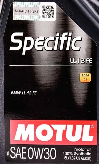 Моторное масло Motul Specific LL-12 Fe 0W-30 5 л на BMW 1 Series