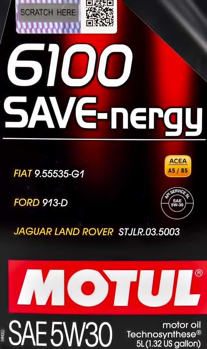 Моторное масло Motul 6100 Save-Nergy 5W-30 5 л на Mitsubishi Starion
