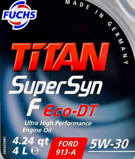 Моторна олива Fuchs Titan Supersyn F-Eco DT 5W-30 для Fiat Doblo 4 л на Fiat Doblo