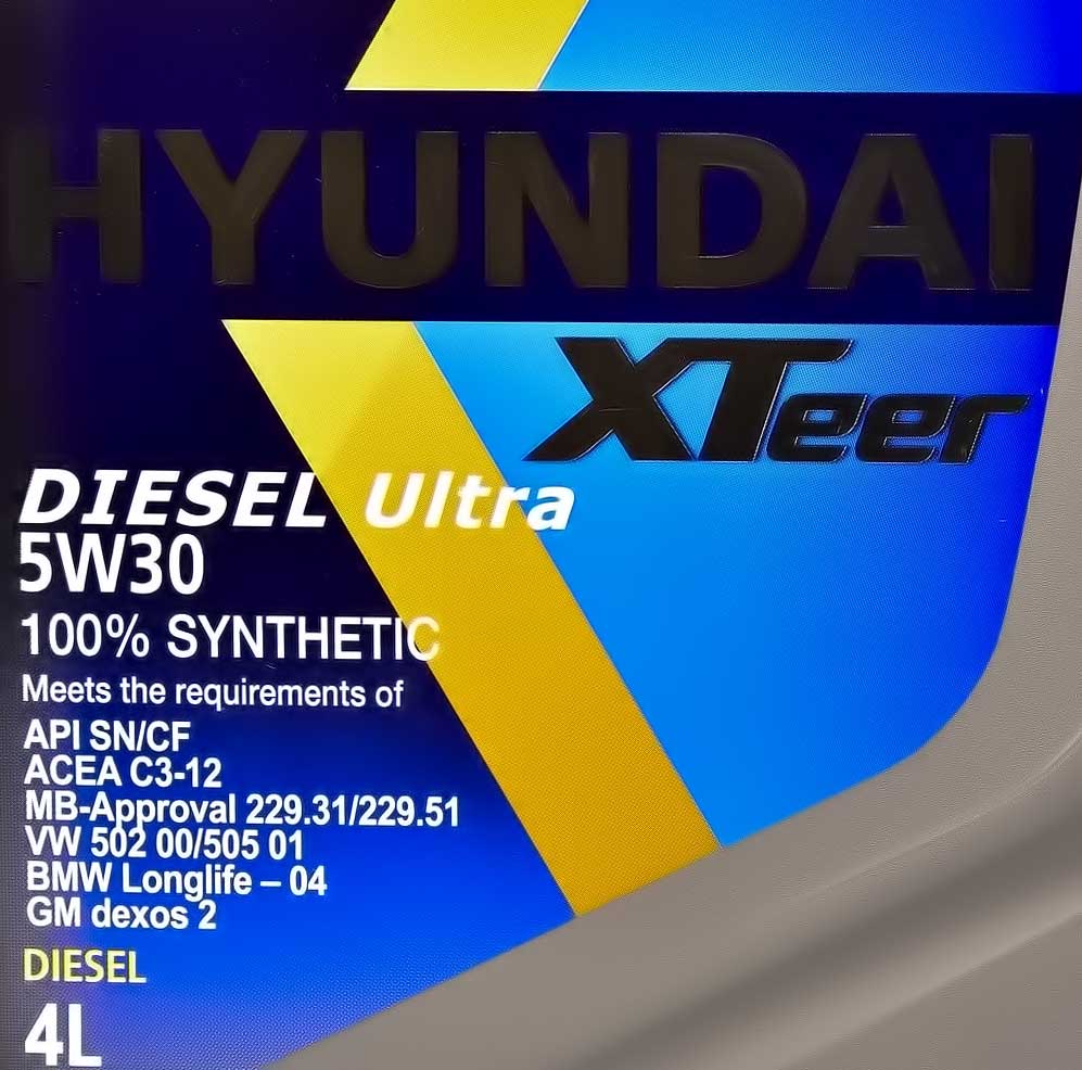 Моторна олива Hyundai XTeer Diesel Ultra 5W-30 для Chevrolet Captiva 4 л на Chevrolet Captiva