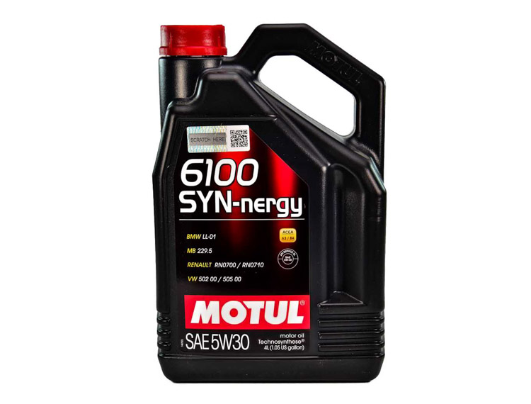 

Моторное масло Motul 6100 SYN-nergy 5W-30 синтетическое 838350