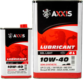 Моторна олива Axxis DZL Light 10W-40 напівсинтетична