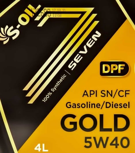Моторное масло S-Oil Seven Gold 5W-40 для Renault Scenic 4 л на Renault Scenic