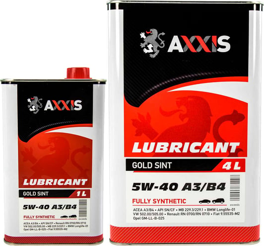 Моторное масло Axxis Gold Sint A3/B4 5W-40 на Citroen BX