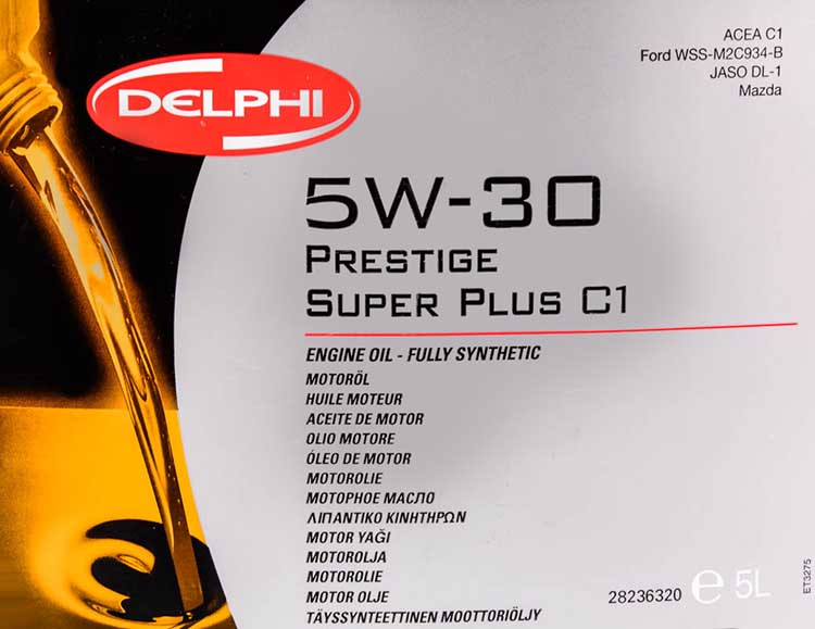 Моторна олива Delphi Prestige Super Plus C1 5W-30 5 л на Toyota Hiace