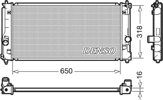 DRM50081 Denso Радиатор охлаждения двигателя для Toyota MR 2