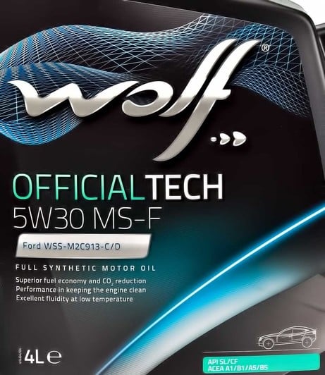 Моторна олива Wolf Officialtech MS-F 5W-30 для Toyota Land Cruiser Prado (120, 150) 4 л на Toyota Land Cruiser Prado (120, 150)