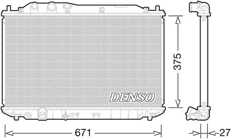

Denso DRM40029 Радиатор охлаждения двигателя