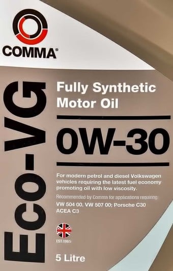 Моторное масло Comma Eco-VG 0W-30 5 л на Citroen Jumper
