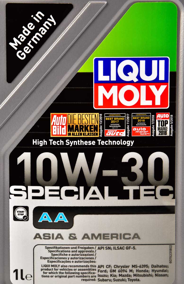 Моторна олива Liqui Moly Special Tec AA 10W-30 1 л на Opel Vivaro