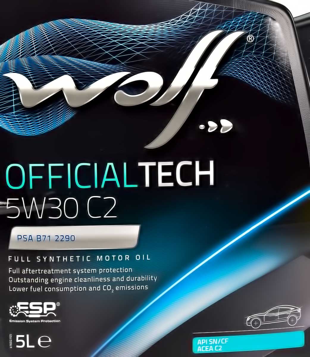 Моторна олива Wolf Officialtech C2 5W-30 5 л на Mazda 2