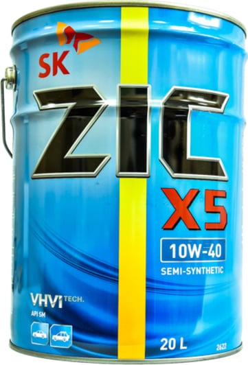 Моторное масло ZIC X5 10W-40 20 л на Peugeot 207