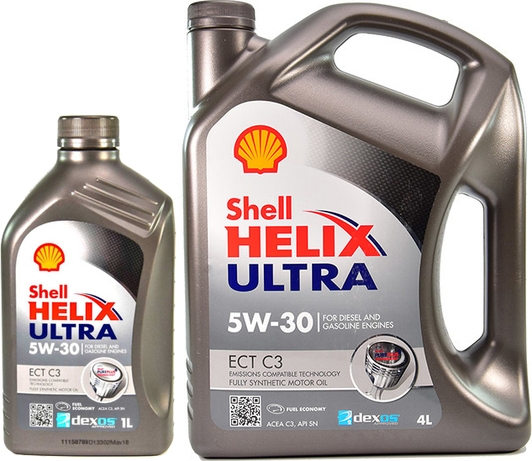 Моторна олива Shell Helix Ultra ECT С3 5W-30 на Toyota Yaris