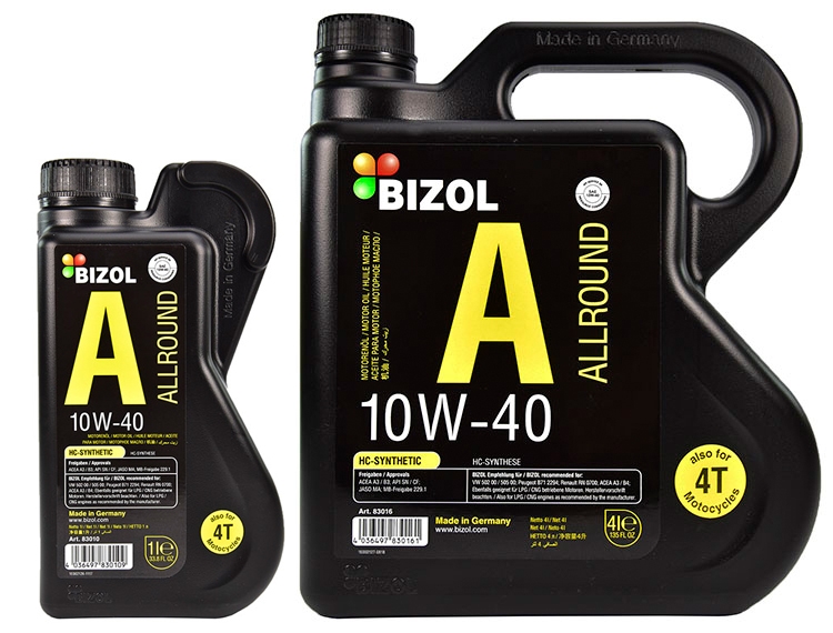 Моторна олива Bizol Allround 10W-40 на Toyota Avensis