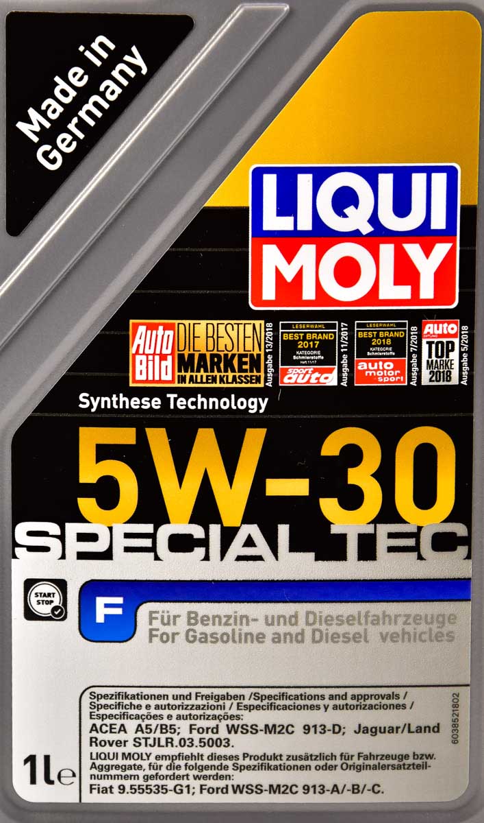 Моторна олива Liqui Moly Special Tec F 5W-30 1 л на Opel Vivaro