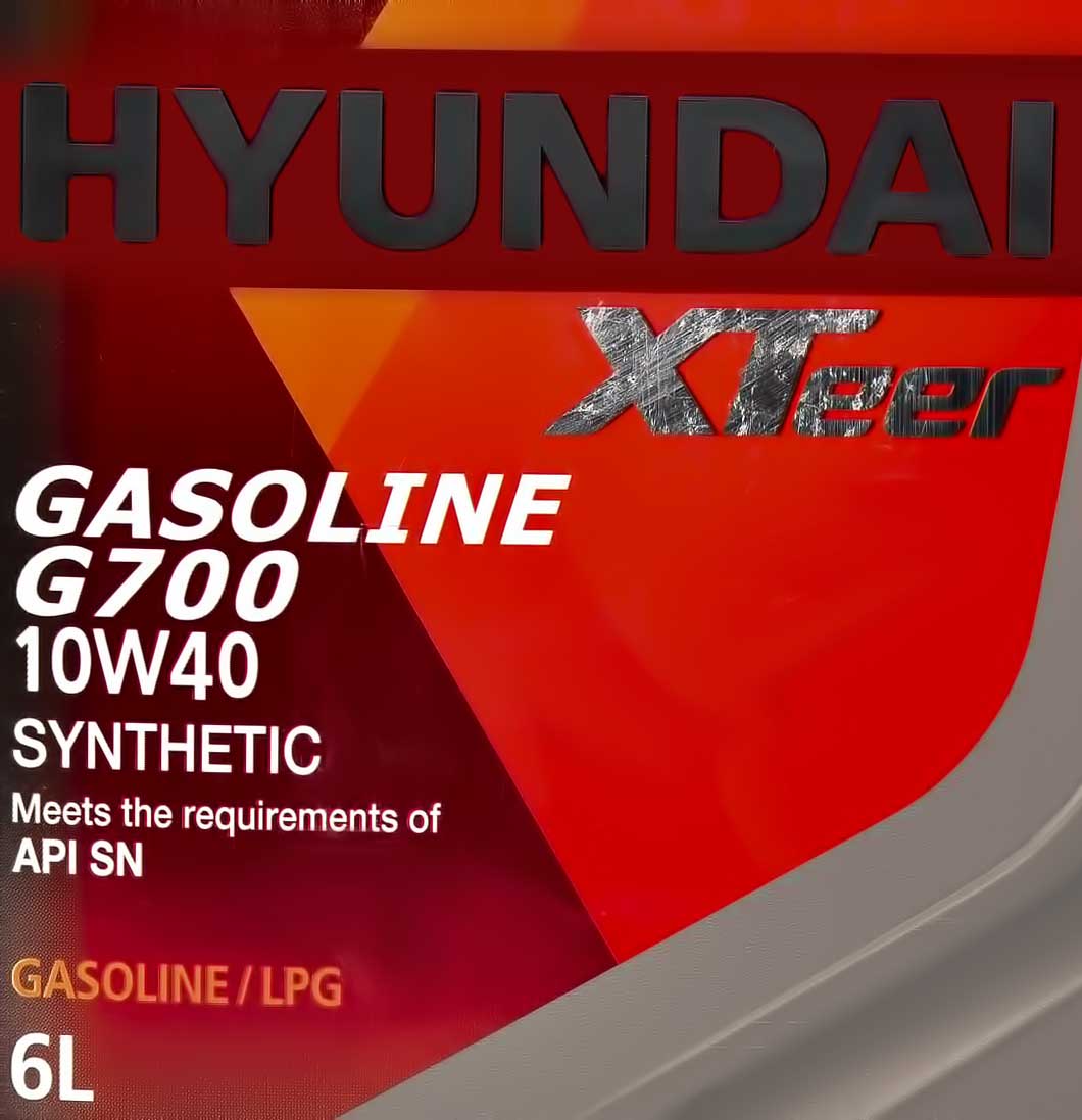 Моторное масло Hyundai XTeer Gasoline G700 10W-40 6 л на Mazda MPV