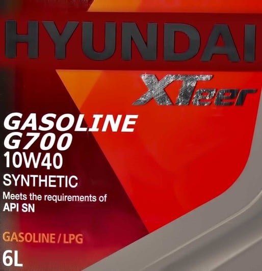 Моторна олива Hyundai XTeer Gasoline G700 10W-40 6 л на Fiat 500