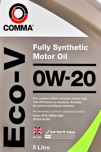 Моторное масло Comma Eco V 0W-20 5 л на Fiat Duna