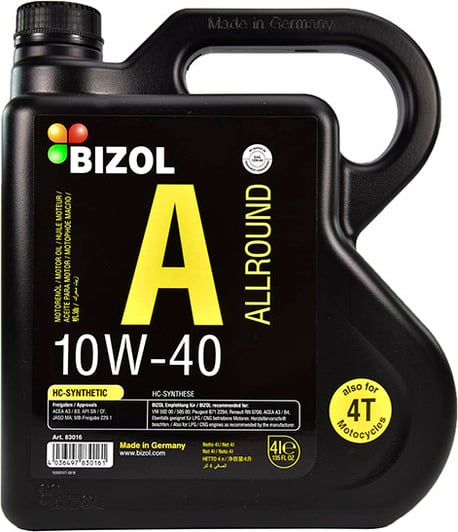 Моторное масло Bizol Allround 10W-40 4 л на Suzuki Alto