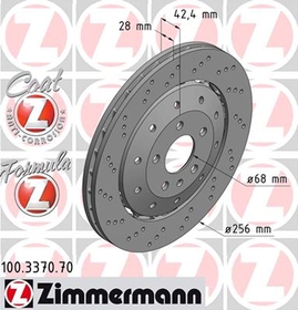 Тормозной диск Zimmermann 100.3370.70