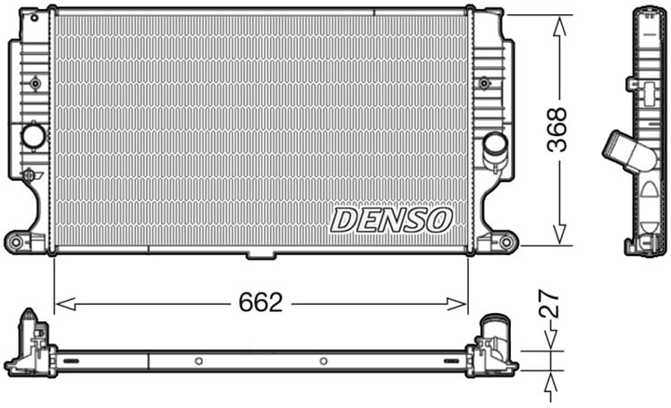 Радіатор охолодження двигуна Denso DRM50090 для Toyota Avensis