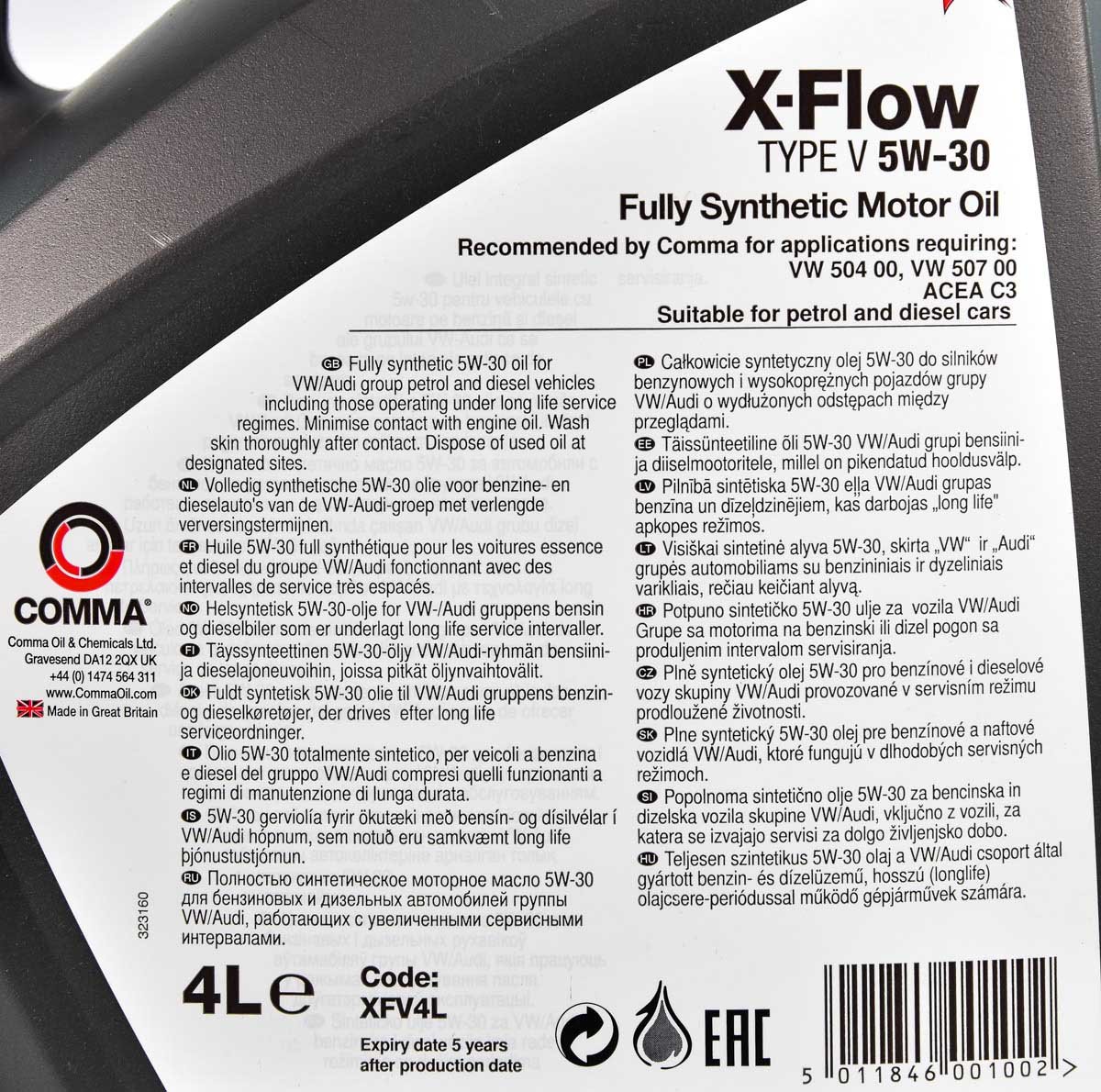 Моторное масло Comma X-Flow Type V 5W-30 4 л на Ford Galaxy