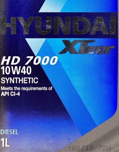 Моторна олива Hyundai XTeer HD 7000 10W-40 1 л на Cadillac Eldorado