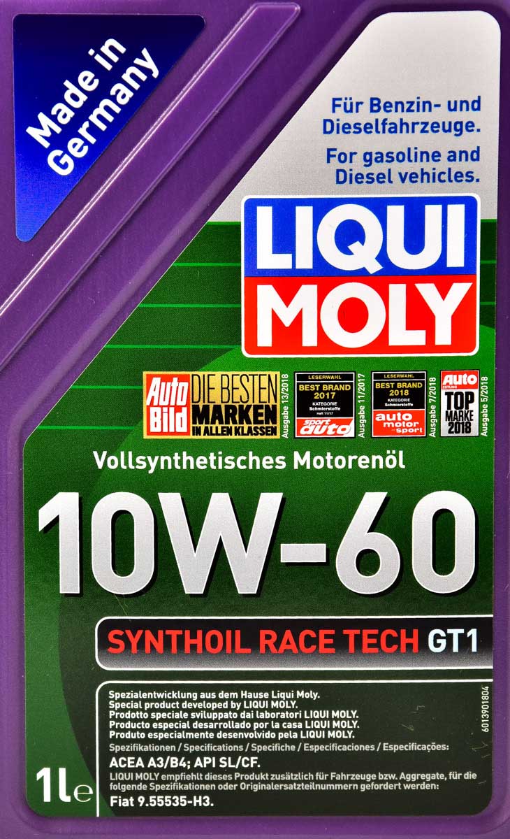 Моторна олива Liqui Moly Synthoil Race Tech GT1 10W-60 1 л на Opel Vivaro