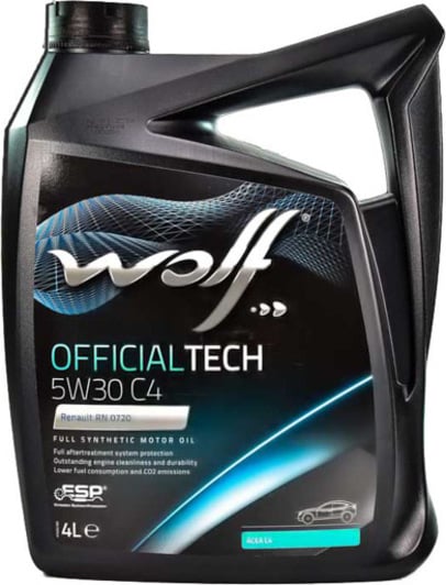 Моторна олива Wolf Officialtech C4 5W-30 4 л на Citroen C6