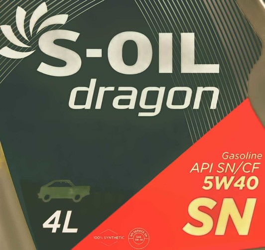 Моторна олива S-Oil Dragon SN 5W-40 4 л на Dacia Sandero