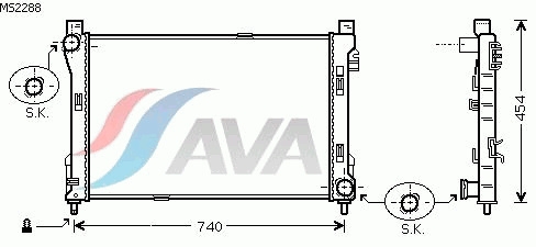 

Ava Quality Cooling MS2288 Радиатор охлаждения двигателя