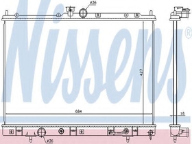 Радіатор охолодження двигуна Nissens 628976